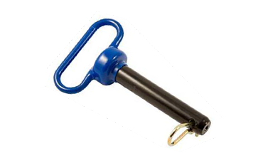 BLUE HANDLE HITCH PIN WITH R CLIP