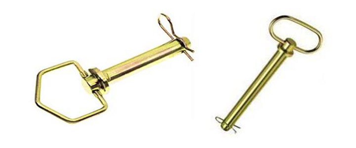 foldover hitch pin with r clips